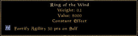 Ring of the Wind in Morrowind